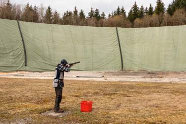 Skeet Mit dem BD14 sind natürlich keine Doubletten möglich. Die Wurfscheiben wurden deshalb einzeln beschossen