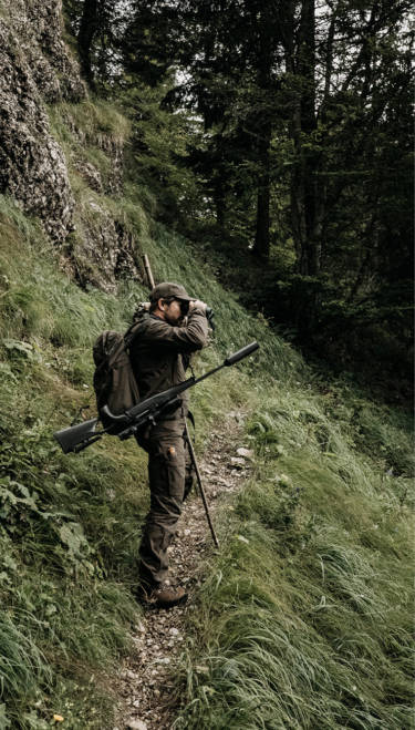 Bei jeder Pirsch sind etliche Höhenmeter zu überwinden. Um im Allgäu zu jagen, braucht man Fitness